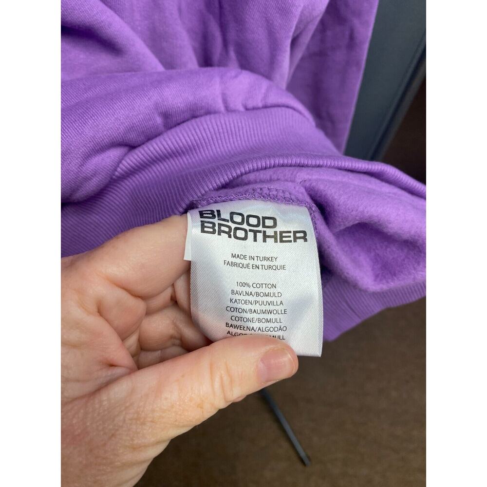 Blood Brother Pullover Hoodie Men's Medium Purple High Frequency B35, b65 - Picture 4 of 7